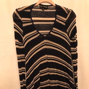 Cotton blend shirt nautical-blue n white